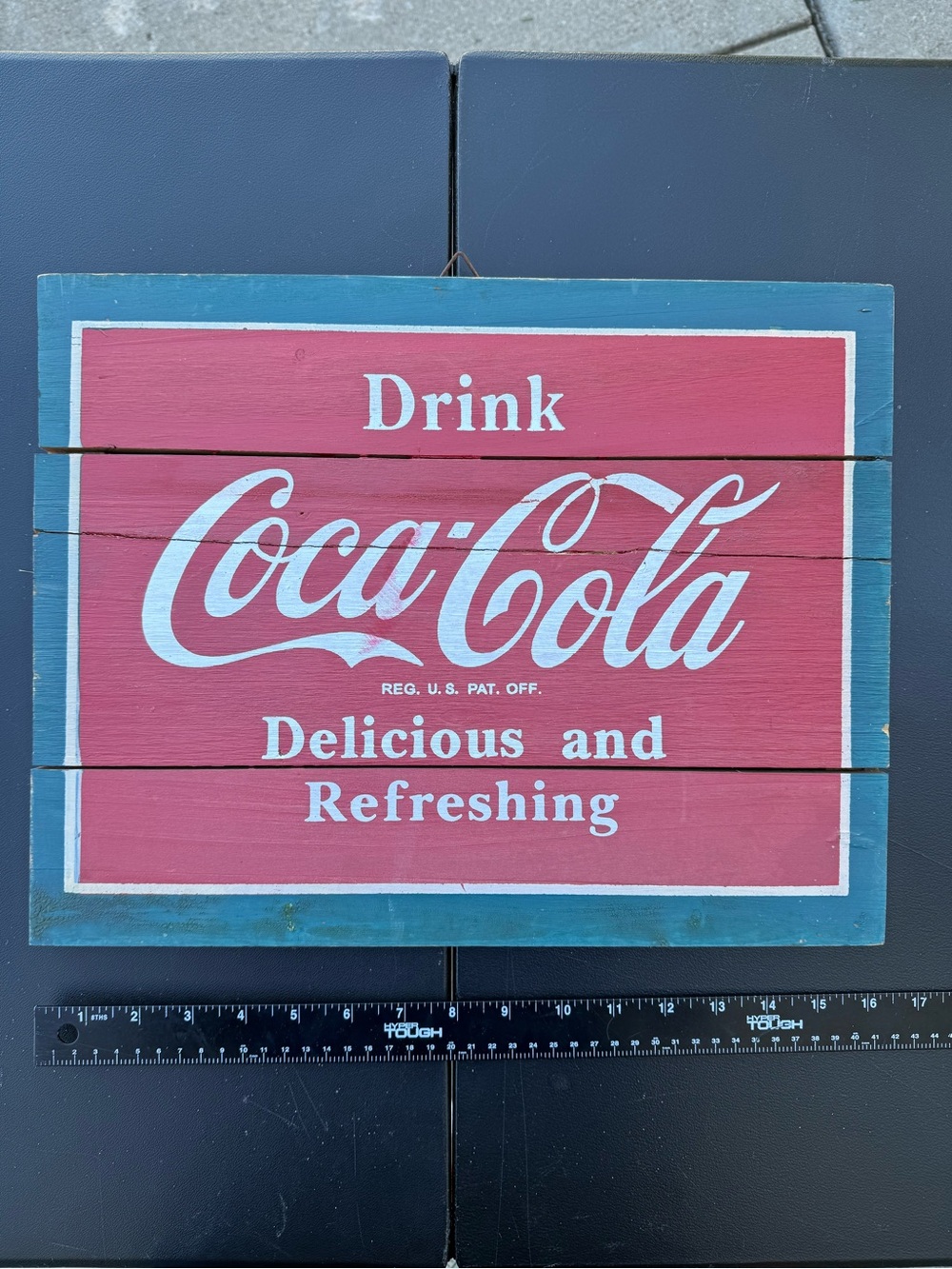 Drink Coca Cola Delicious and Refreshing Wooden Wall Decoration
